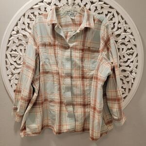 Duluth Trading Co. Flannel Button-Up Shirt Legendary Movement Free Swinging 3xl